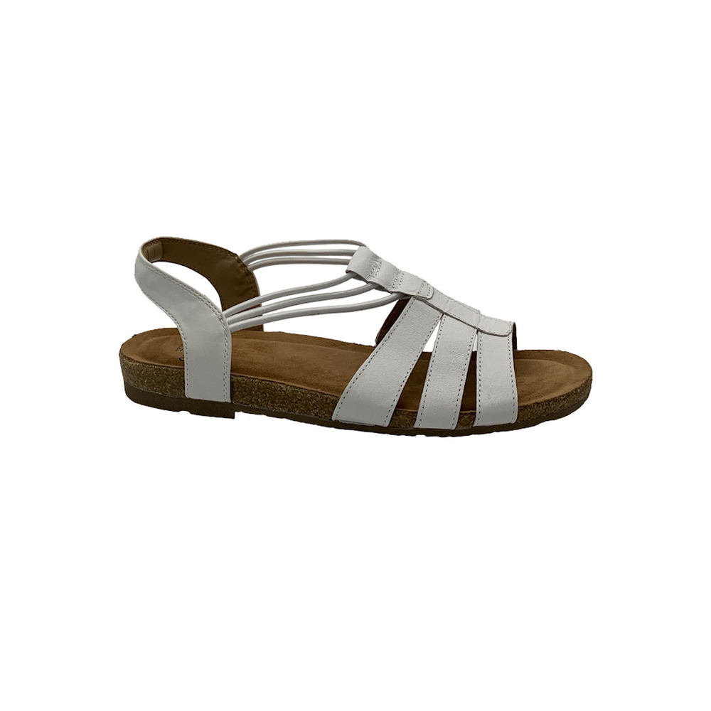 Earth Origins Leather Sling-Back Sandals Laney White - Wide